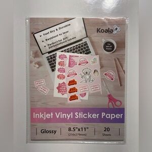 Inkjet Vinyl Sticker Paper - Glossy White